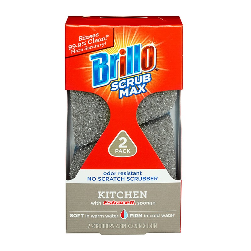 Brillo Scrub Max Heat Activated Sponges, Strong & Long Lasting,