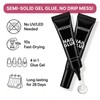 Misssix Short Almond Gel Nail Kit, 432Pcs Pre Etched Clear