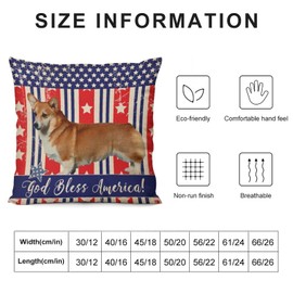 Mutilovely American Flag Pillow Cover Fourth of July Patriotic Home Decor Scottish Terrier Throw Pillow Case Funny Animal Pet Dog Accent Pillowcase Home Decor for Couch Bed Sofa Bedroom Car 18"x18"
