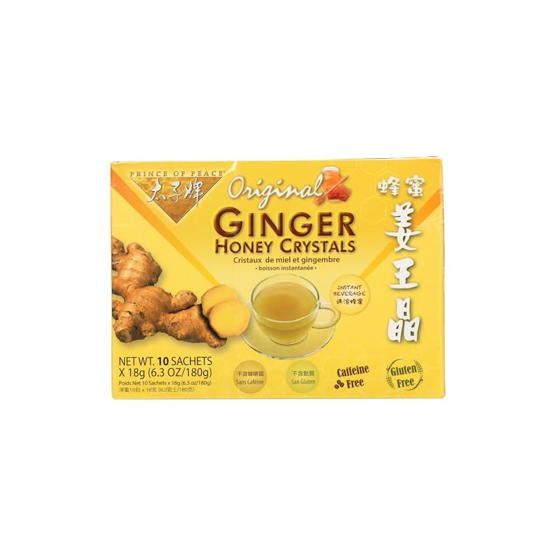 Prince Of Peace Original Ginger Honey Crystals Instant Beverage, Caffeine-Free,