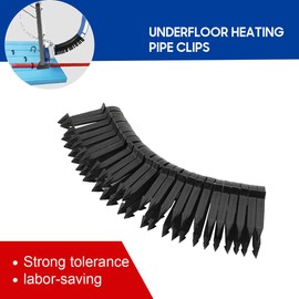 ECUTEE Underfloor Heating Pipe Clips 300 Clips 60mm Barbed Hook for Secure Pipe Fixing, Works with Clip Gun for Fitting Underfloor Heating Pipes up to 20mm in Diameter
