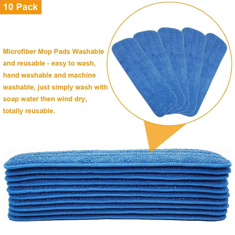LOSYHU 10 Pack Spray Mop Replacement Pads for Wet/Dry Mops,