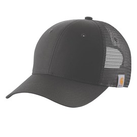 Carhartt Men's Rugged Professional Series Canvas Mesh-Back Cap, Black, One Size