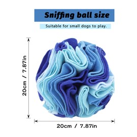 WishLotus 5.9Inch Snuffle Ball for Dogs, Dog Sniffing Training Toy for Boredom, Colorful Dog Snuff Ball Toy for Small Dogs&Breed Encourage Natural Foraging, Smell Training (Blue L)