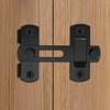 4 Pcs 180 Degree Flip Sliding Barn Door Lock Black