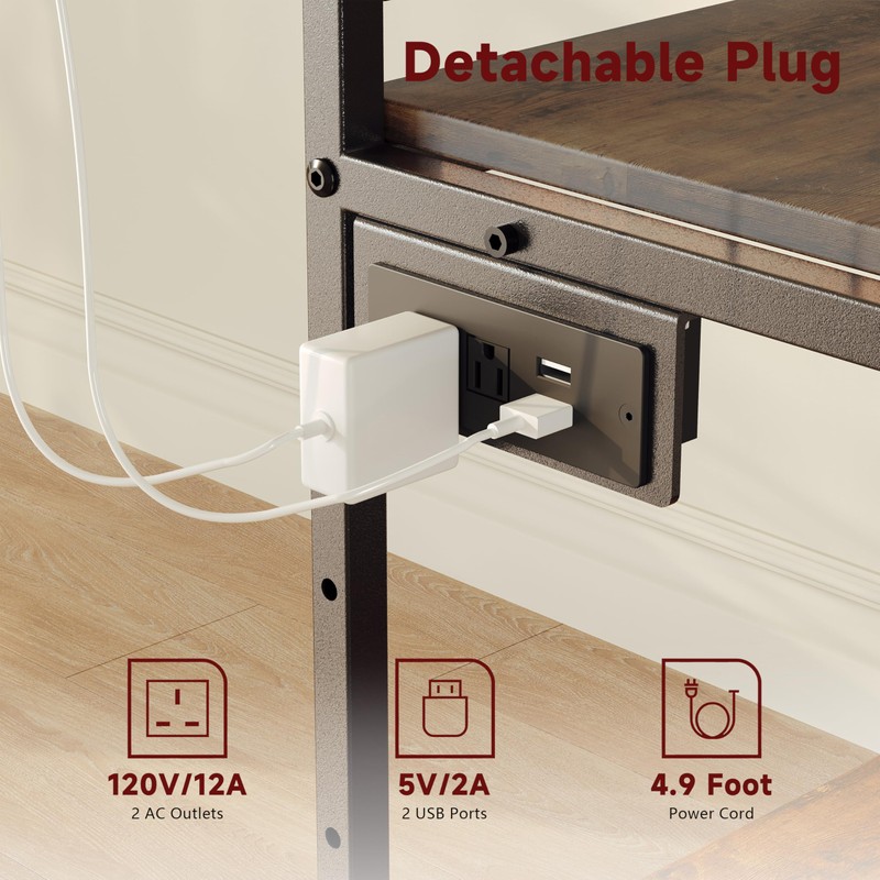 RoleDec 2-Tier Large Under Desk Printer Stand with Storage, 3D