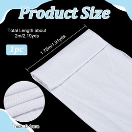 NBEADS 2.1 Yards(2m) Power Net Fabric, 4-Way Stretch Mesh Fabric Lightweight Sheer Mesh 175cm Wide Material Mesh Polyster Netting Fabric Apparel Fabric for DIY Sewing Crafts, WhiteSmoke