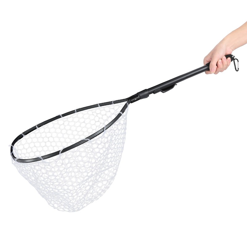 Fishing Landing Net Quick Folding Aluminium Alloy Rod Handheld Portable