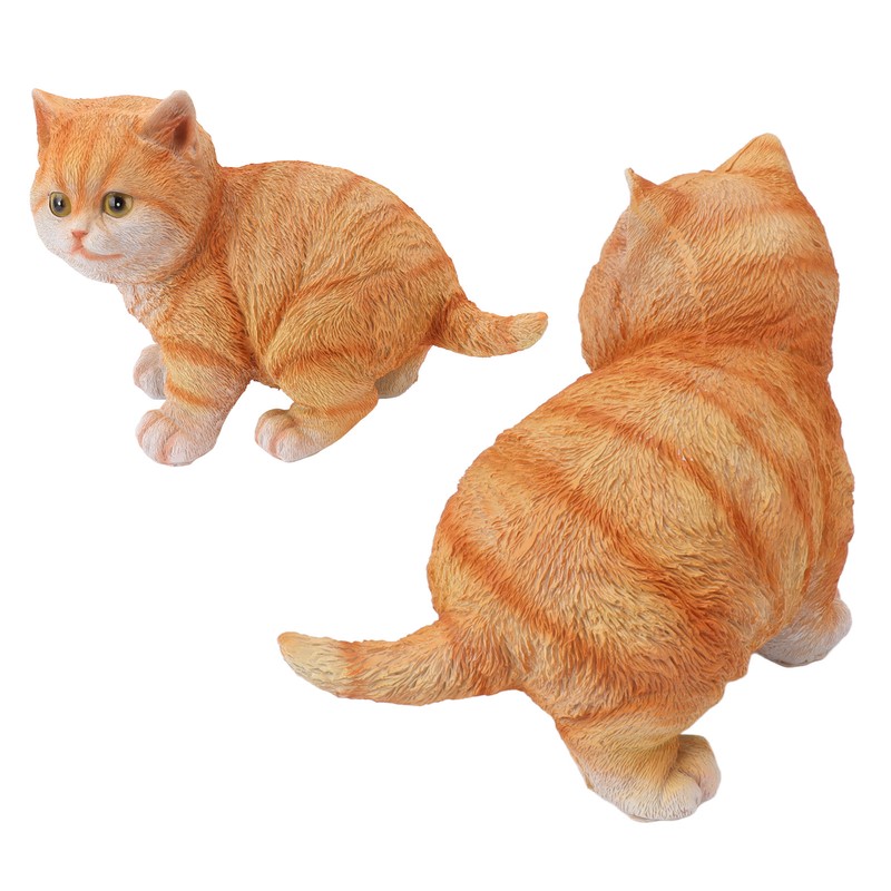 Outdoor Garden Decor Cat Statues Kitten Ornaments Gardening Decorations Gardening