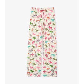 Little Blue House by Hatley Women's Jersey Pajama Pants, Patterned Moose, Small