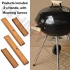 2-Pack Custom Wooden Replacement Handle for Weber Charcoal Grill -