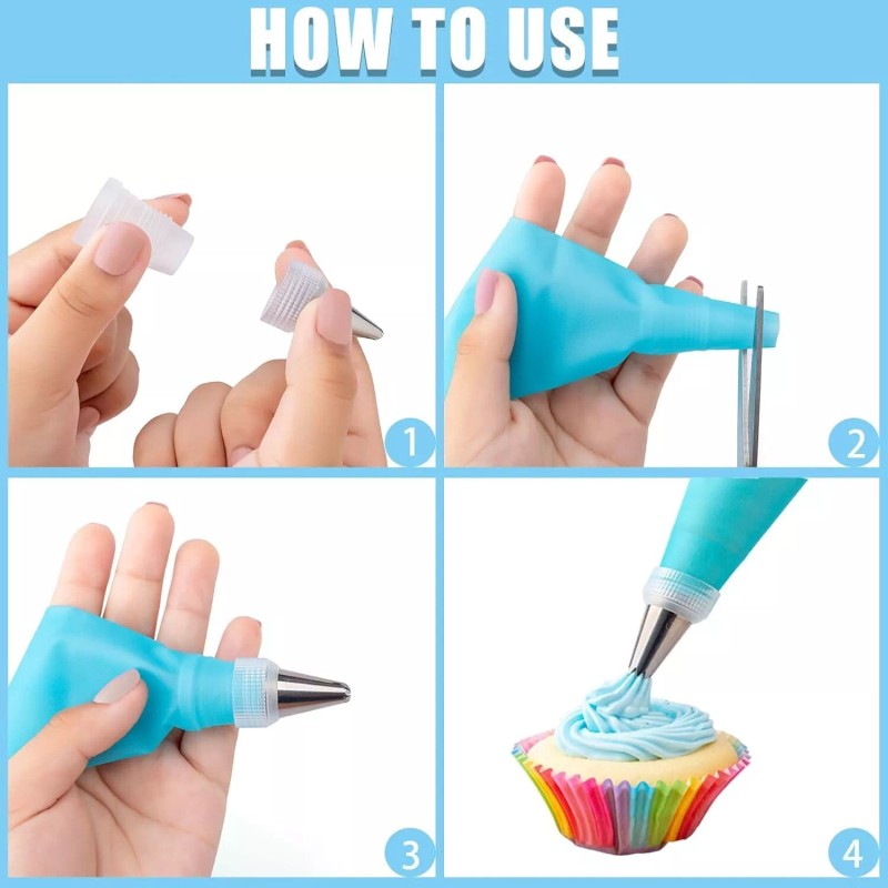 Piping Bags and Tips Sets Set De 20 Bolsas Y