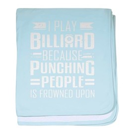 CafePress I Play Billiard Punching People Billi Baby Blanket, Super Soft Newborn Swaddle