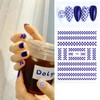 Black and White Lattice Houndstooth Pattern Nail Stickers Lattice Series
