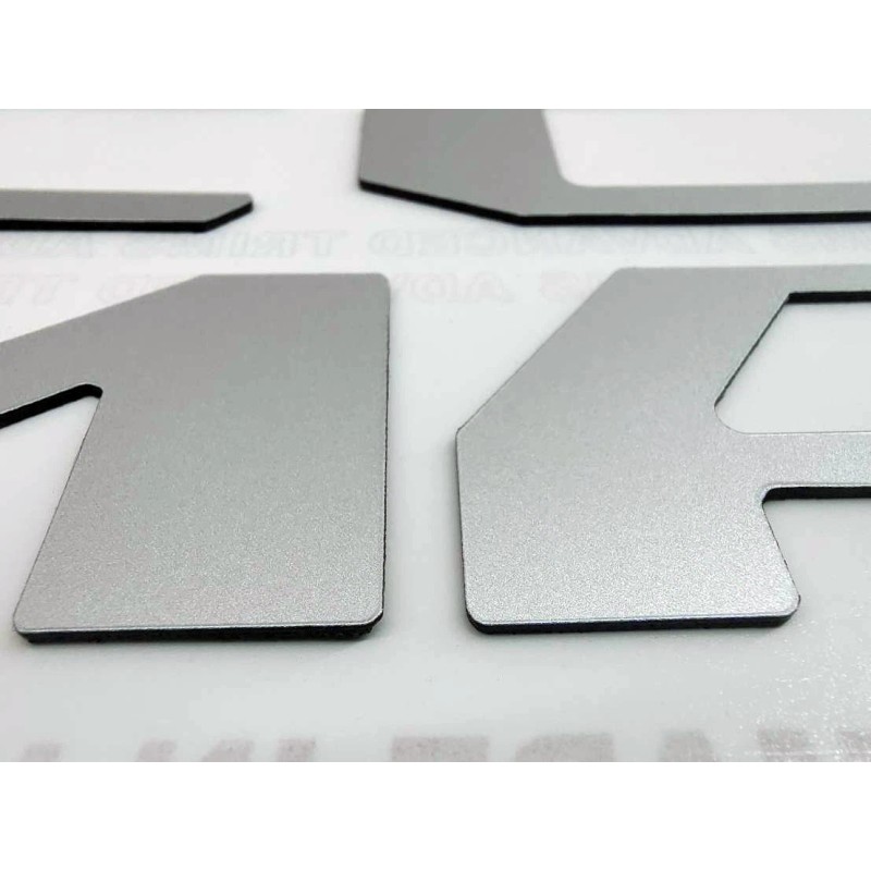 Advanced Trims Silver Alum Raised Plastic Letters Inserts fits Toyota