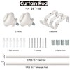 SIMEWIN White Curtain Rods for Windows 48 to 84 Inches