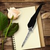 Vintage Retro Feather Dip Pen Stainless Steel Nibs Calligraphy Writing