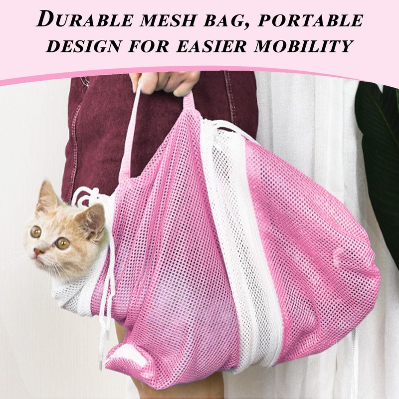 CHROMACRAFT Pack of 2 Cat Wash Bags, Cat Storage Bag,