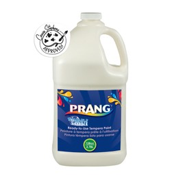 PRANG Ready-to-Use Washable Tempera Paint, 1 Gallon Bottle, White (10607)
