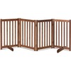 LZRS Solid Hardwood Freestanding Pet Gate,Wooden Dog Gates for Doorways,Nature