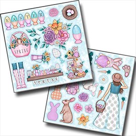 EZscrapbooks Rustic Easter - EZ Clip Art Sheet - 6851