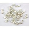 RayLineDo® Pack of 50pcs 10mm White Pearl Bead Cap Half