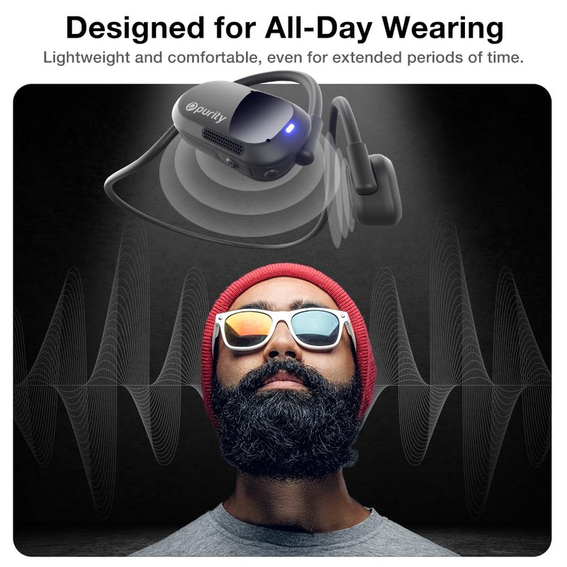 Purity Air Open Ear Headphones - True Air Conduction Wireless