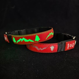 DOGLED LED Dog Collar, 15 Light Modes, USB-C Rechargeable, Silicone Material, Adjustable Size, (RED, XL(19.7-23.6"))