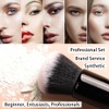 Zoreya - Juego de brochas de maquillaje de pelo sintético