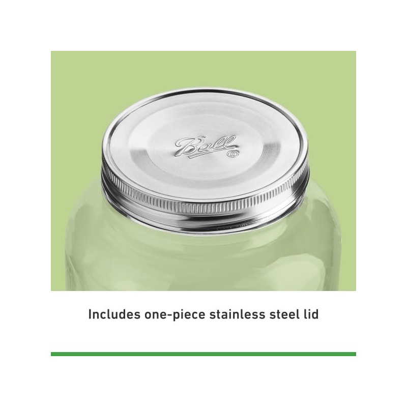 Ball Decorative Glass Mason Jar, Half Gallon Size, 64 OZ