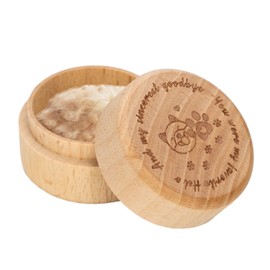 NQEUEPN Pet Memorial Shadow Box, Pet Hair Keepsake Box Paw Prints Wooden Pet Fur Memorial Box Container Pet Loss Sympathy Gifts for Storing Cats Dogs Puppy Hair, Teeth, Nails, Bone Ashes (Style 1)