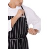 Chef Works Unisex Englische Kochschürze, Schwarz mit Kreidestreifen, Einheitsgröße