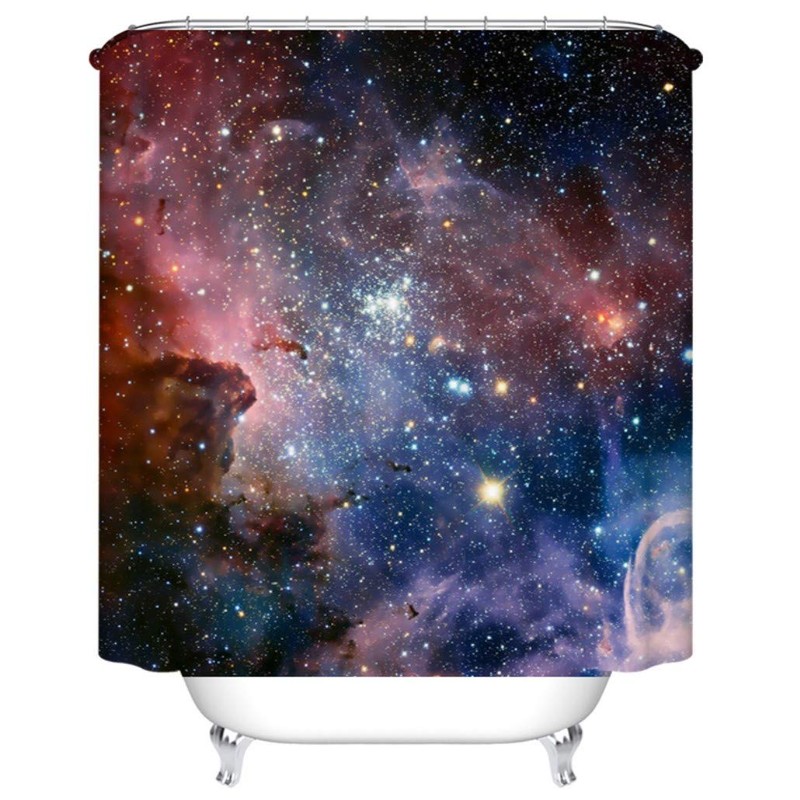 goodbath Galaxy Shower Curtain,Outer Space Universe Nebula Starry Sky Shower