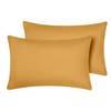 Oxford Homeware Ochre Pillow Cases 2 Pack Brushed Microfiber –