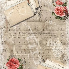 Decoupage Queen A3 Decoupage Paper AUTUMN VIOLIN | Decoupage Queen Rice Paper Mulberry Craft - Paper Only