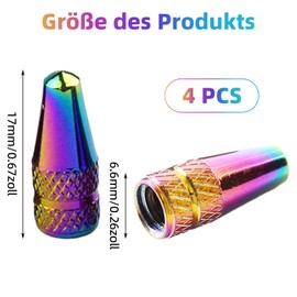 Set of 4 French Bike Dust Caps Valve Caps, Aluminium Bicycle Valve Cap, Wheel Tyre Valve Covers for Bicycle Tubes, Air Valve Caps Bicycle Tyres