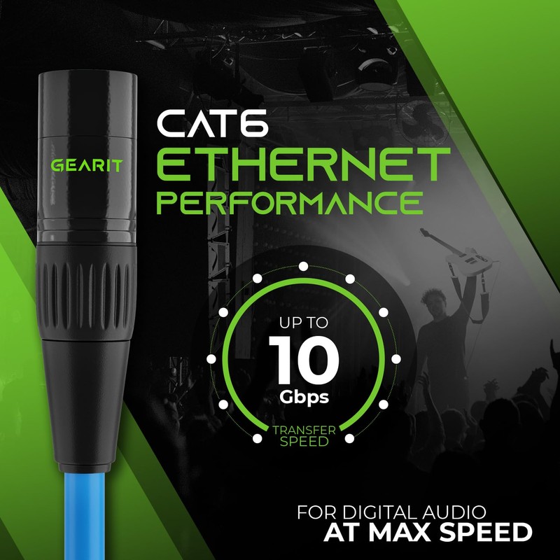 GearIT - Cable Ethernet CAT6, compatible con EtherCON (100 pies)