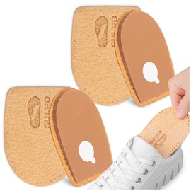 Sulpo 2 Pairs of Heel Wedge Insoles Shoes for Men and Women for Lifting and Raising the Heel, Beige, Height 5 mm, 41-46