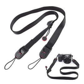 TAIHE Camera Strap Quick Release Adjustable Camera Strap Universal Camera Strap Camera Strap for Compact Digital Camera DSLR Camera, black