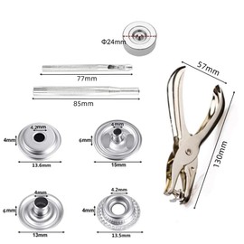 Naisfei Stainless Steel Snap Fastener Kit,200 Pieces 15mm Heavy Duty Snap Button Press Stud Cap with Pliers and 3 Setting Tools for Boat Cover, Sewing Leather Clothes, Bags,Jeans Wears,DIY Craft