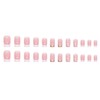 Pink Valentine’s Day Press on Nails Short Square Fake Nails