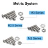 FandWay 900Pcs M2 M2.5 M3 Hex Socket Countersunk Screws,304 Stainless