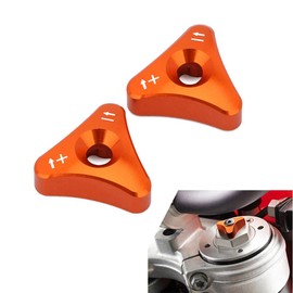 Motorrad Gabelknauf Einsteller Vorderrad Knopfeinsteller für Husaberg SX SX-F EXC XC-W All 125-530cc SUPERMOTO SMC 690 ENDURO -Orange