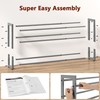 FAVOOSTY 3 Tier Shoe Rack Metal Extendable Grey Adjustable Space