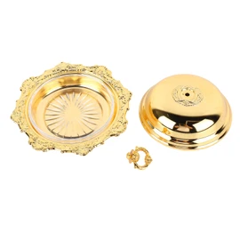 Butter Dish Round Vintage Decorative Butter Serving Plate with Lid for Refrigerator Countertop Wedding Party