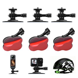 BRDRC Flexible Adhesive Mount for Insta360, 3 Packs Helmet Sticky Mount Kit with Safety Buckle for GoPro, Insta 360 X5 X4 GO 3S Ace Pro 2, for DJI Action 5 Pro 4 3 Accessories