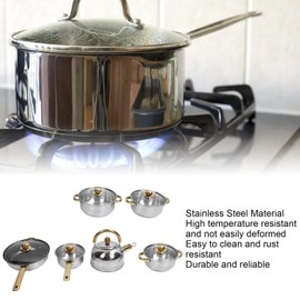12pcs Pots and Pans Set, Stainless Steel Induction Kitchen Cookware Set with Detachable Handle, Dishwasher Non Stick Cooking Set with Frying Pan, Saucepans, Stockpots (Gold