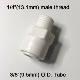 Malida - Conector rápido 1/4 NPT macho x tubo 3/8 de diámetro exterior, accesorio de tubo de empuje para conectar para sistemas de filtro de agua RO/DI, paquete de 10