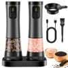 Electric Salt and Pepper Grinder Set - Rechargeable Salt Grinder