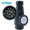 CCLIFE 13-Pin Plug Trailer Adapter for Cars and Trailers 12